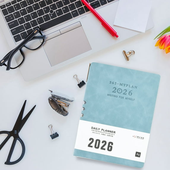 Steadline 2026 Daily Planner Notebook - Dated Schedule Organizer with Premium Paper for Work School and Personal Use to Stay Productive Throughout the Year and Holiday Season