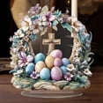 thumbnail image 1 of Steadline 2D Printed Acrylic Easter Holiday Ornament Decoration,Flat Surface Wall Art Home Decor for Desktop Bookshelf Living Room Bedroom Classroom Spring Festival Party Centerpiece, 1 of 7