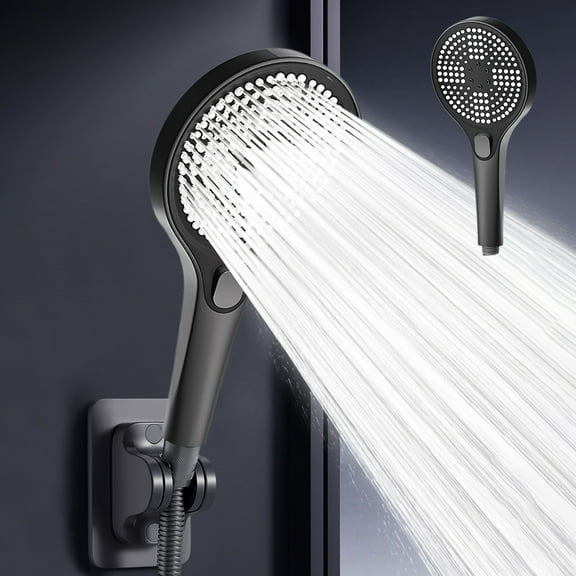 Steadline 3 Mode High Pressure Shower Head with Large Panel Design - ABS Construction with No-Clogging Nozzles and Easy Installation for Home Bathroom