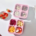 thumbnail image 1 of Steadline 4 Compartment Bento Box With Clear Lid - Reusable Food Storage Container For Lunch And Snacks Divided Sections With Leak Proof Design For Classropm And Office Use 6.5x6.1x2.17 Inches, 1 of 7
