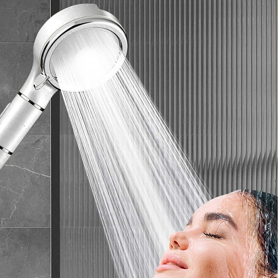 Steadline 4 Mode Pressurized Shower Head with Water Saving Design - Self-Cleaning Nozzles with Carbon Fiber Construction for Refreshing Bath Experience