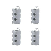 Steadline 4-Pack Suction Cup Shower Brackets with Multi-Surface Adhesion - No Tools Installation for Temporary or Permanent Fixture in Various Settings