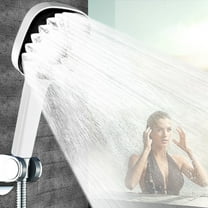 Steadline 4-Setting Pressurized Shower Head Kit with 1.5 Meter Hose - Self-Cleaning Nozzles with Oversized Panel and Universal Connection for Easy Installation