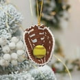 thumbnail image 1 of Steadline 8cm Baseball Glove Acrylic Christmas Tree Ornament Car Hanging Pendant Home Decor Sports Themed Holiday Gift for Fans Collectors, 1 of 4