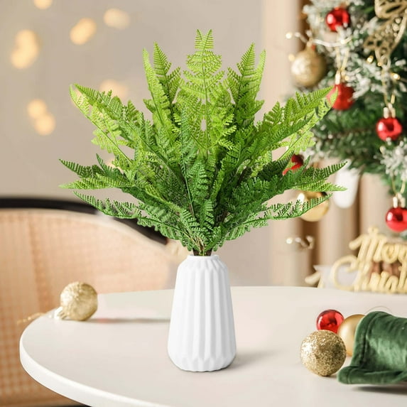 Steadline Artificial Greenery Plants - Realistic Fake Outdoor Decor Leaves For Garden Patio Decoration - UV Resistant Faux Plants For Home Office - DIY Wreath Making Supplies