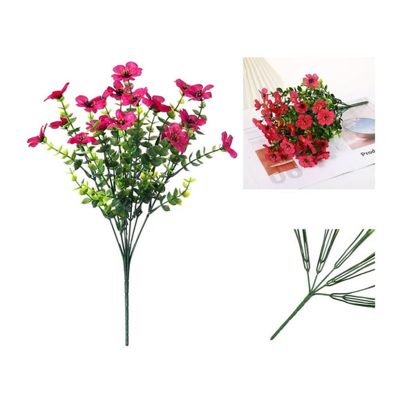 Steadline Artificial Violet and Daisy Flower Arrangement with Water Grass Design for Spring Season Decor Table Centerpiece Vase Display Home Wedding Decoration