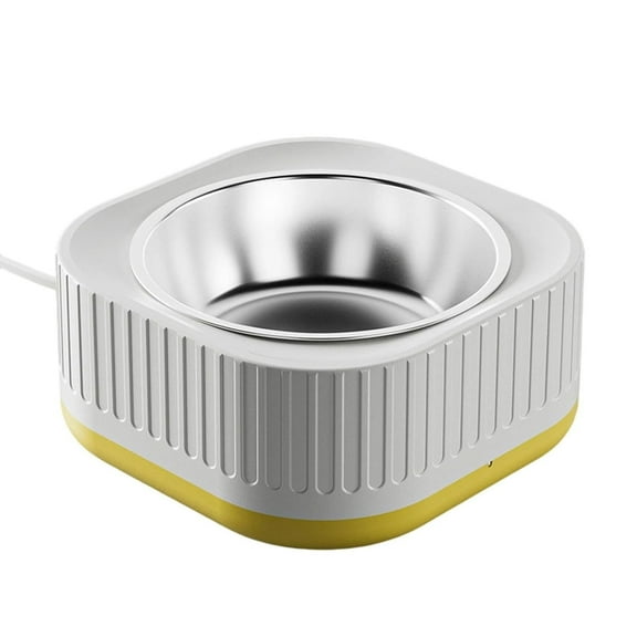 Steadline Automatic Temperature Control Heated Pet Water Bowl Stainless Steel Drinking Fountain For Dogs Cats Outdoor Winter Use Energy Saving Design With PVC Coated Cord And Non-Slip Base