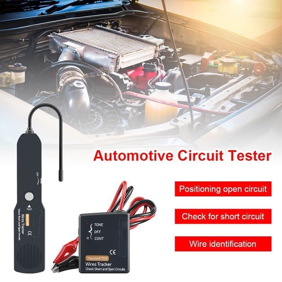 Steadline Automotive Open Short Circuit Tester,642v Wire Tracer Diagnostic Tool with 7 Inch Flexible Probe,Nonpiercing Car Circuit Detection Scanner(Black)
