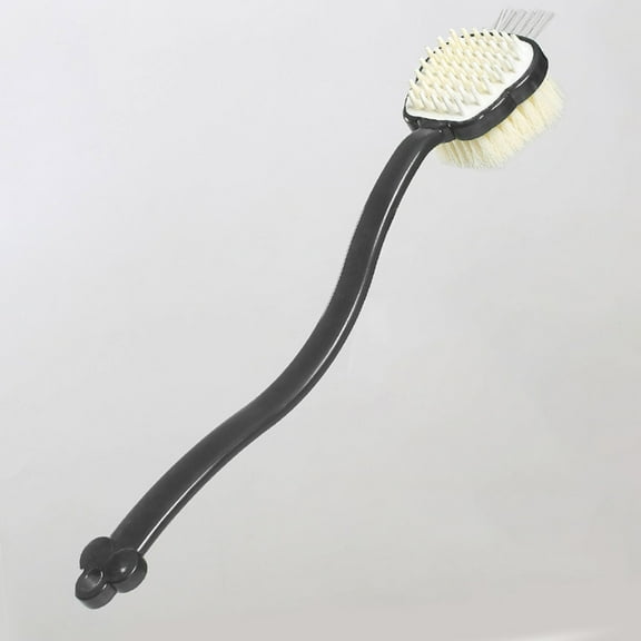 Steadline Back Scrubber Anti Slip for Shower,Shower Brush Long Handle with Stiff and Soft Bristles,Body Exfoliator for Bath or Dry Brush