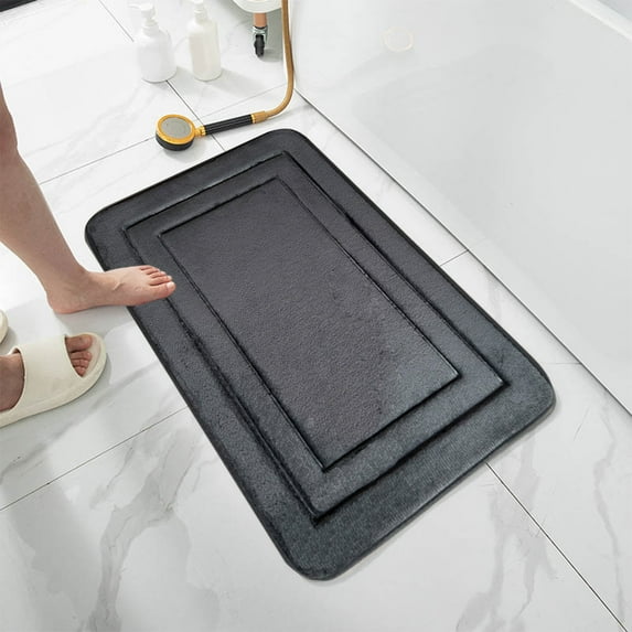 Steadline Bathroom Absorbent Mat Quick Dry Non Slip Floor Rug for Shower Tub Area Machine Washable Waterproof Modern Home Decor Comfort Solution