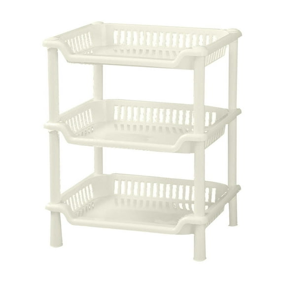 Steadline Bathroom Storage Rack 3-Tier Plastic Storage Shelf with Rectangular Design for Bathroom Kitchen Organization and Space Saving Solution Sturdy Construction for Heavy Items