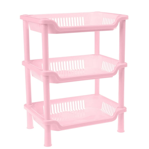 Steadline Bathroom Storage Rack 3-Tier Plastic Storage Shelf with Rectangular Design for Bathroom Kitchen Organization and Space Saving Solution Sturdy Construction for Heavy Items