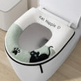 thumbnail image 1 of Steadline Black Cat Themed Toilet Seat Cover,Adorable Plush Bathroom Accessory With Waterproof Backing,Hygienic Handle For Easy Installation And Removal,Cozy Home Decor Gift, 1 of 7