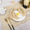 thumbnail image 1 of Steadline Bohemian Style Cheesecloth Napkins Set of 6 with Ruffle Design Soft Decorative Cloth for Wedding Party Dining Table Setting Home Restaurant Use Washable Material, 1 of 6