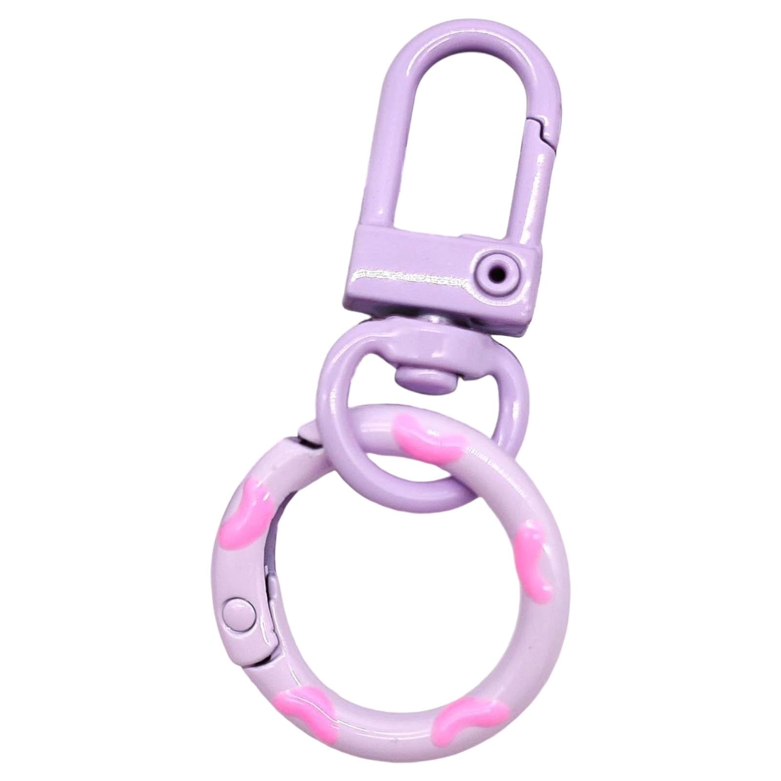 Steadline Candy Color Donut Keychain with Spring Hook and Door Knob ...