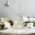 thumbnail image 1 of Steadline Ceramic LED Christmas Bell Ornament - Light-Up Star Decor with Built-in Battery - Holiday Tabletop Display - Seasonal Home Party Decoration - Festive Night Light, 1 of 6