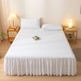 thumbnail image 1 of Steadline Chic Bed Skirt - Easy Fit Scallop Edge Pleated Bedskirts,Drop Anti-Slip Dust Ruffle, Thick Fabric for Enhanced Privacy, Pre-Washed for Long-Lasting Use, 1 of 6