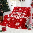thumbnail image 1 of Steadline Christmas Holiday Blanket - Festive Flannel Throw - Seasonal Home Decor - Soft Cozy Fleece Material - Indoor Outdoor Decorative Accent - Merry Christmas Themed Design, 1 of 6