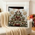thumbnail image 1 of Steadline Christmas Themed Linen Pillow Cover - 17x17 Inch Holiday Decorative Cushion Case - Reversible Festive Sofa and Bed Decor for Seasonal Home Styling, 1 of 7