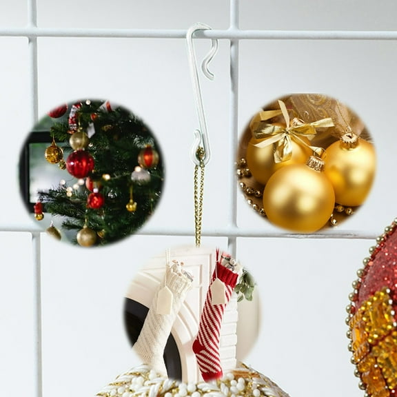 Steadline Christmas Tree Hooks With S Shape Design - Plastic Ornament Hangers For Holiday Decorations Set Of 10 Pieces With Durable Construction For Secure Attachment 4x1 Cm