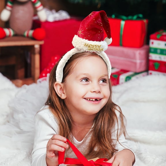 Steadline Christmas Velvet Headband with Drooping Hat Festive Hair Accessory for Women Girls Holiday Party Decoration Set of 2 Adjustable Size