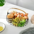 thumbnail image 1 of Steadline Classic Black Metal Fruit Basket with Modern Design - Versatile Serving Tray for Living Room and Kitchen Organization, 1 of 6