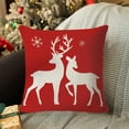 thumbnail image 1 of Steadline Classic Christmas Tree Pillow Cover With Polyester Construction - Seasonal Home Decor For Living Room And Bedroom Display Easy Care Fabric With Invisible Zipper Closure, 1 of 6