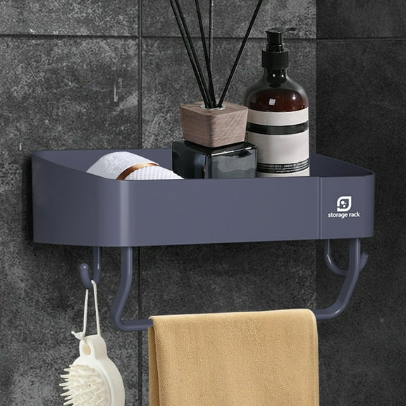 Steadline Corner Bathroom Organizer Wall Mounted Space Saving Storage Shelf for Toiletries Cosmetics Shower Essentials No Drill Installation Modern Home Solution