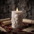 thumbnail image 1 of Steadline Decorative Light,Resin Skull Flameless LED Lamp,Simulated Flickering Light Effect,Spooky Ambient Lighting For Indoor Halloween Events And Themed Table Layouts(White), 1 of 7