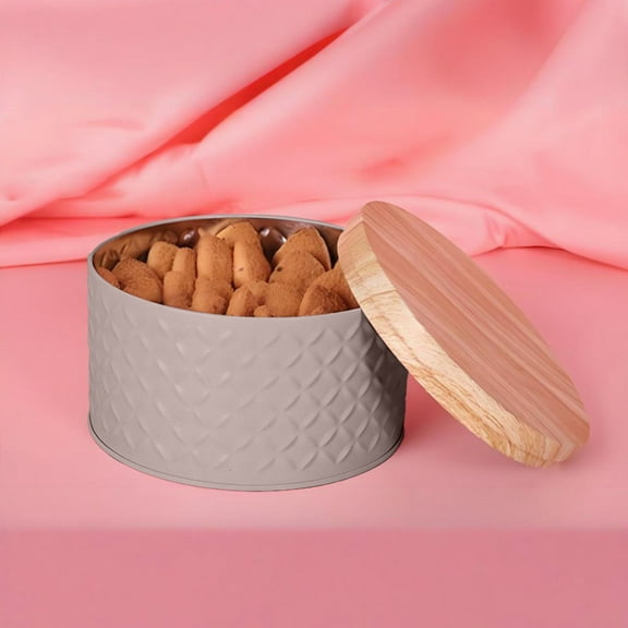 Steadline Decorative Round Cake Tin,Rustic Iron Storage Container With Secure Lid And Airtight Design For Layered Desserts And Baked Treats With Gift Ready Packaging And Stylish Finish