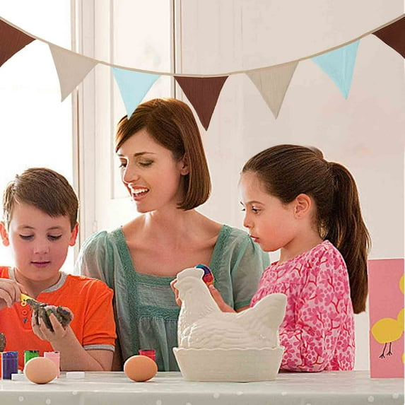 Steadline Double Layer Cotton Pennant Banner for Birthday Party Celebration Home Camping Decoration Hanging Festive Garland