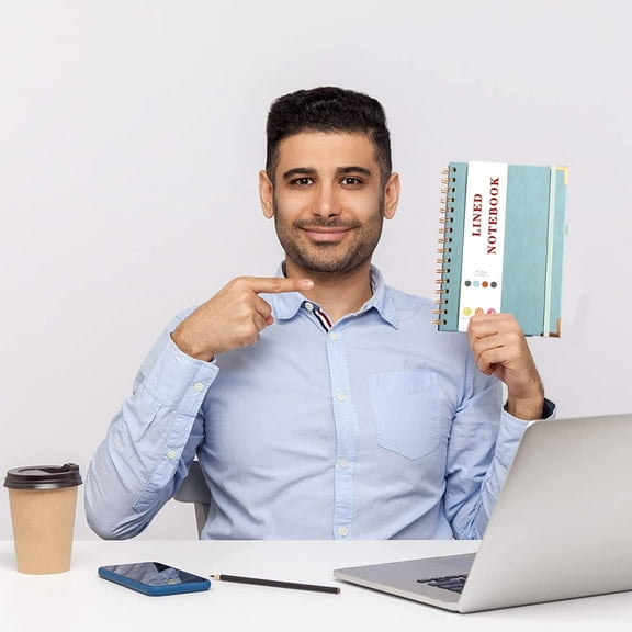 Steadline Executive Style A5 Notebook with Faux Leather Cover and Spiral Binding 80 Sheets of Premium Lined Paper for Professional Note Taking and Journaling