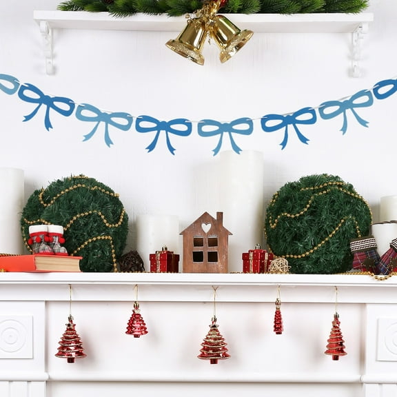 Steadline Felt Bow Banner Garland for Youngster Birthday Party Decorations and Photo Backdrop,Colorful Hanging Flags for Celebration Events and Classroom Decor,Pack of 8 Non-Woven Fabric Flags