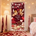 thumbnail image 1 of Steadline Festive Valentine's Day Door Cover Decoration with Heart Patterns - Durable Polyester Fabric Wall Hanging for Home Party and Holiday Interior Design, 1 of 7