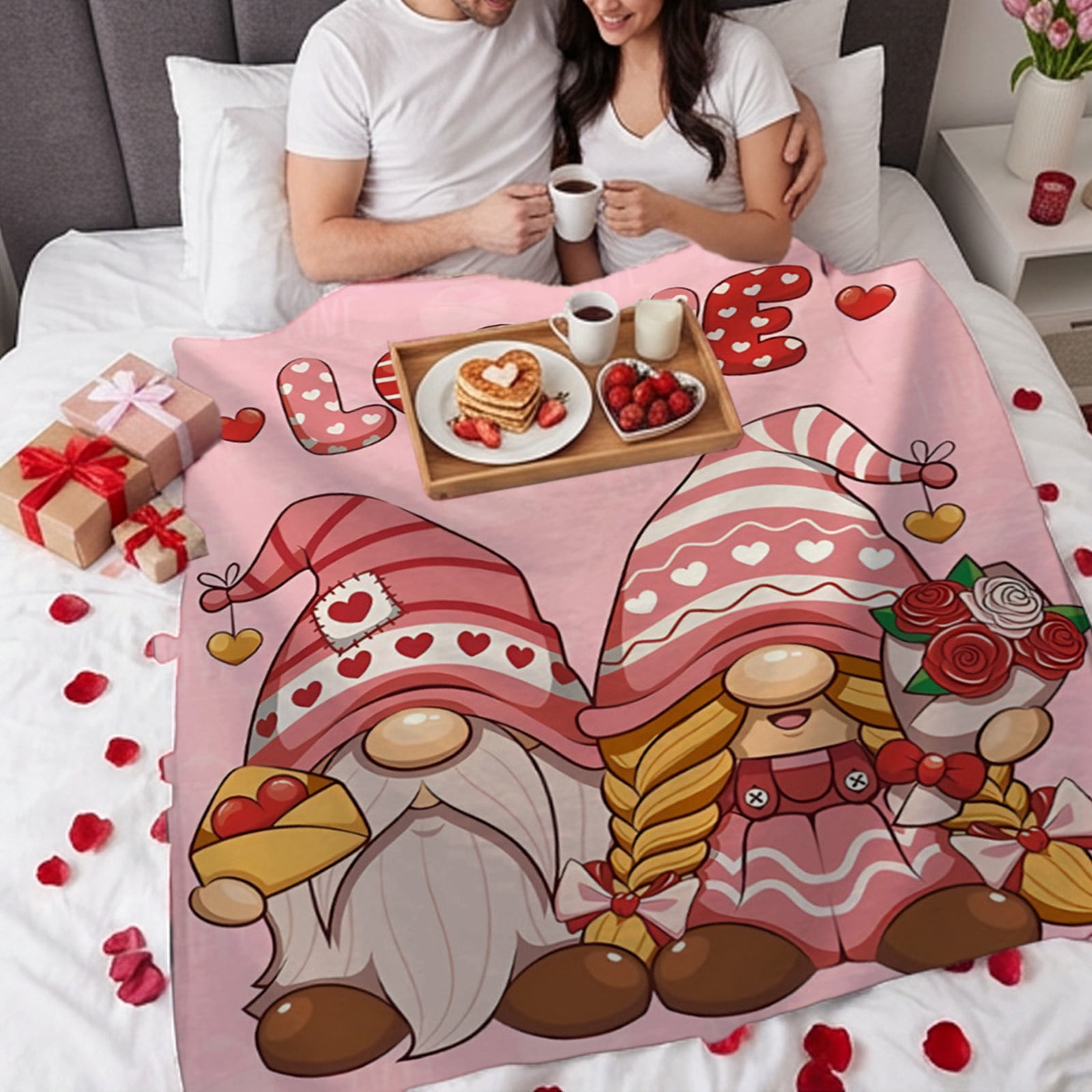 Valerian Velvet Touch Christmas Blanket — 50x60 Inch Ultra Plush Fleece Throw, Holiday Printed, Machine Washable
