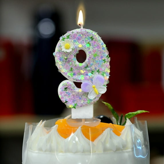 Steadline Floral Number Candles For Birthday Cakes - Colorful Decorative Toppers For Anniversary Celebration And Holiday Party With Even Burning Wax And Easy To Light Design