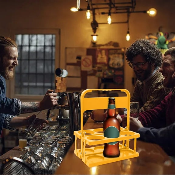 Steadline Foldable Beverage Carrier With Sturdy Handle - Portable Drink Caddy For Beer Bottles Cans And Water Jugs Outdoor Camping Picnic And Party Use Multi-Functional Design