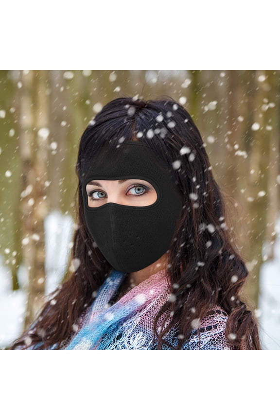 Full Face Winter Mask with Fleece Lining - Windproof Cold Weather Protection for Outdoor Sports - Adjustable Design for Comfortable Fit