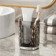 thumbnail image 1 of Steadline Geometric Diamond Toothbrush Holder Cup - Transparent High Value Couple Bathroom Set with Comfortable Handle for Brushing and Mouthwash in 4 Colors, 1 of 7