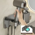 thumbnail image 1 of Steadline Hair Dryer Holder Wall Mounted No Drill Bathroom Organizer with Storage Compartments for Hair Accessories Adhesive Installation Space Saving Solution, 1 of 7