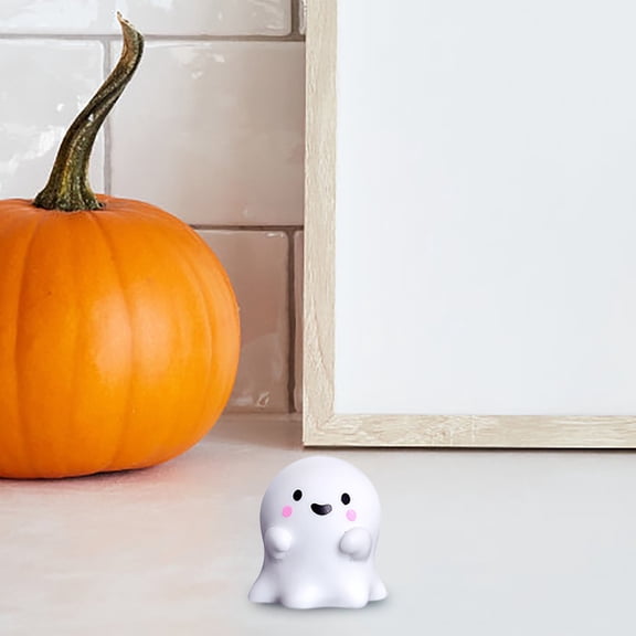 Steadline Halloween Mini Statues,Resin Craft Ornament Three Dimensional Vivid Shape,Versatile Decor for Garden Landscape Cake Table Display(White)
