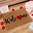 thumbnail image 1 of Steadline Heart Shaped Valentine's Day Doormat Romantic Home Decor for Entryway with Absorbent Design Unique Non-Slip Mat Gift for Couples Holiday Celebration, 1 of 3