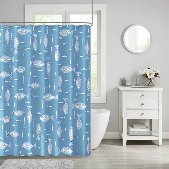 Steadline Heavy Duty Waterproof Shower Curtain - Mold Resistant Bathroom Partition - No Drill Installation with Hooks - Extra Large Size for Full Coverage