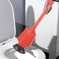 thumbnail image 1 of Steadline High Pressure Toilet Plunger - Manual Drain Cleaner Tool for Kitchen Sink and Bathroom Pipe Unclogging in Blue and Red, 1 of 7