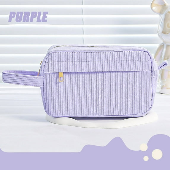 Steadline Large Capacity Pencil Case Pouch, Pen Bag Wide Opening, Soft Corduroy Pencil Pouch Organizer with Zipper, Cute Aesthetic Campus Supplies for Teen