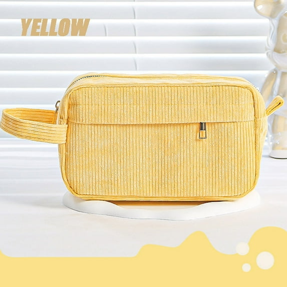 Steadline Large Capacity Pencil Case Pouch, Pen Bag Wide Opening, Soft Corduroy Pencil Pouch Organizer with Zipper, Cute Aesthetic Campus Supplies for Teen