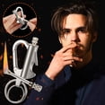 thumbnail image 1 of Steadline Metal Keychain Lighter Refillable Survival Fire Starter Outdoor Camping Hiking Emergency Tool Durable Alloy Construction Portable Flint Striker, 1 of 5
