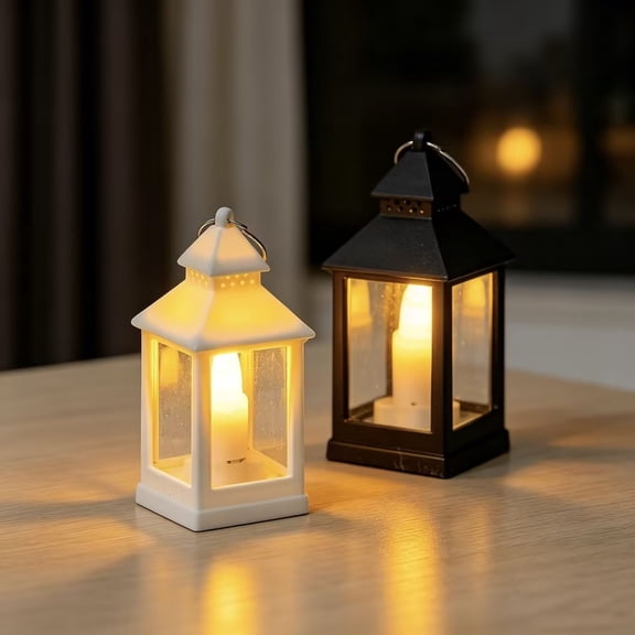 Steadline Mini Retro LED Kerosene Lantern,Portable Electronic Candle Night Light With Hanging Ring,Compact Smokeless Decor Ornament For Shelf Window Display Holiday Craft And Indoor Scene Styling
