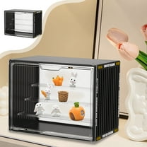 Steadline Modular Clear Display Case with Removable Dividers - Stackable Collector's Showcase for Figurines and Small Collectibles Organization