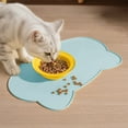 thumbnail image 1 of Steadline Non-Slip Silicone Pet Feeding Mat with Raised Edges,Spill-Proof Slow Feeder Placemat for Cats and Dogs,Easy to Clean Dishwasher Safe Dining Mat for Home and Travel(Blue), 1 of 7